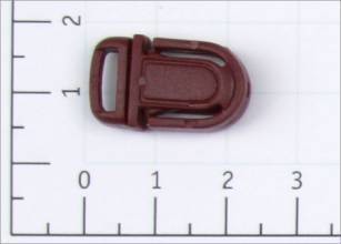 Пряжка 9мм пластик цв S-048 бордовый темный (уп 100шт) SA001 (0)